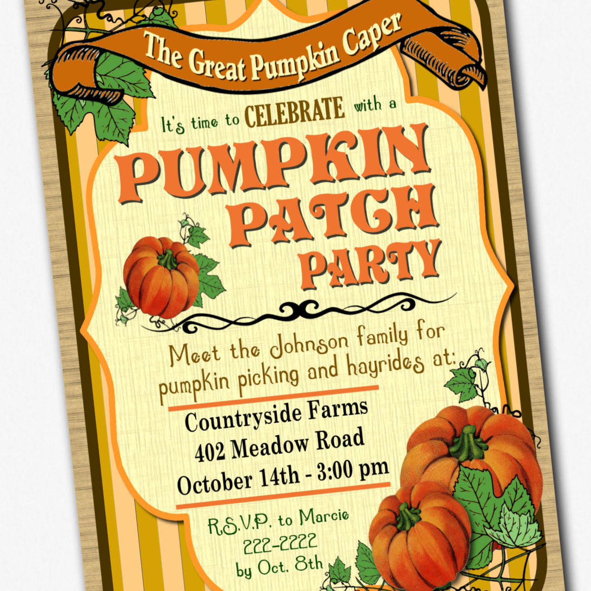 Pumpkin Patch Birthday Invitations
 Chandeliers & Pendant Lights