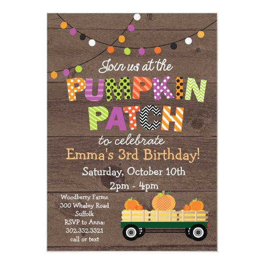 Pumpkin Patch Birthday Invitations
 Pumpkin Patch Party Invitation