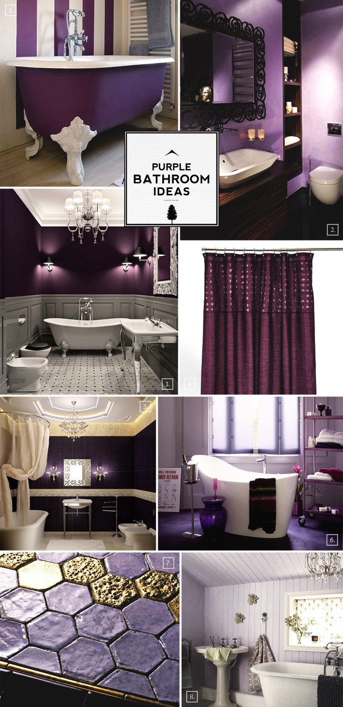 Purple Bathroom Wall Decor
 Color Guide Purple Bathroom Ideas and Designs