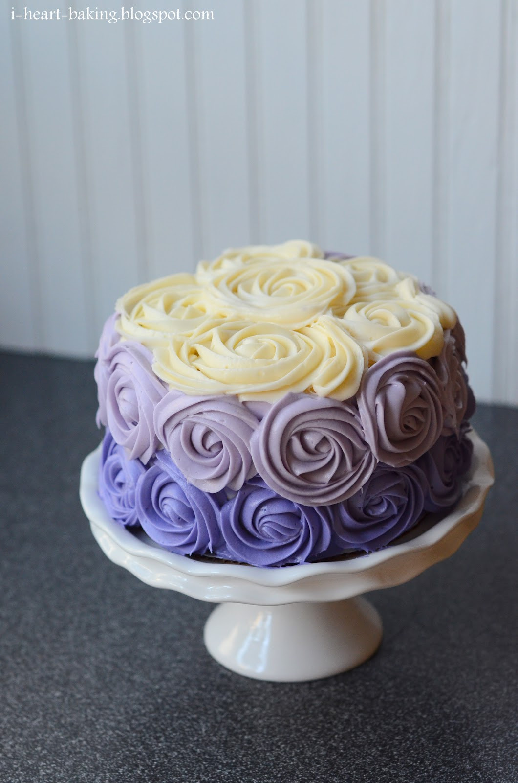 Purple Birthday Cakes
 i heart baking purple ombre roses cake