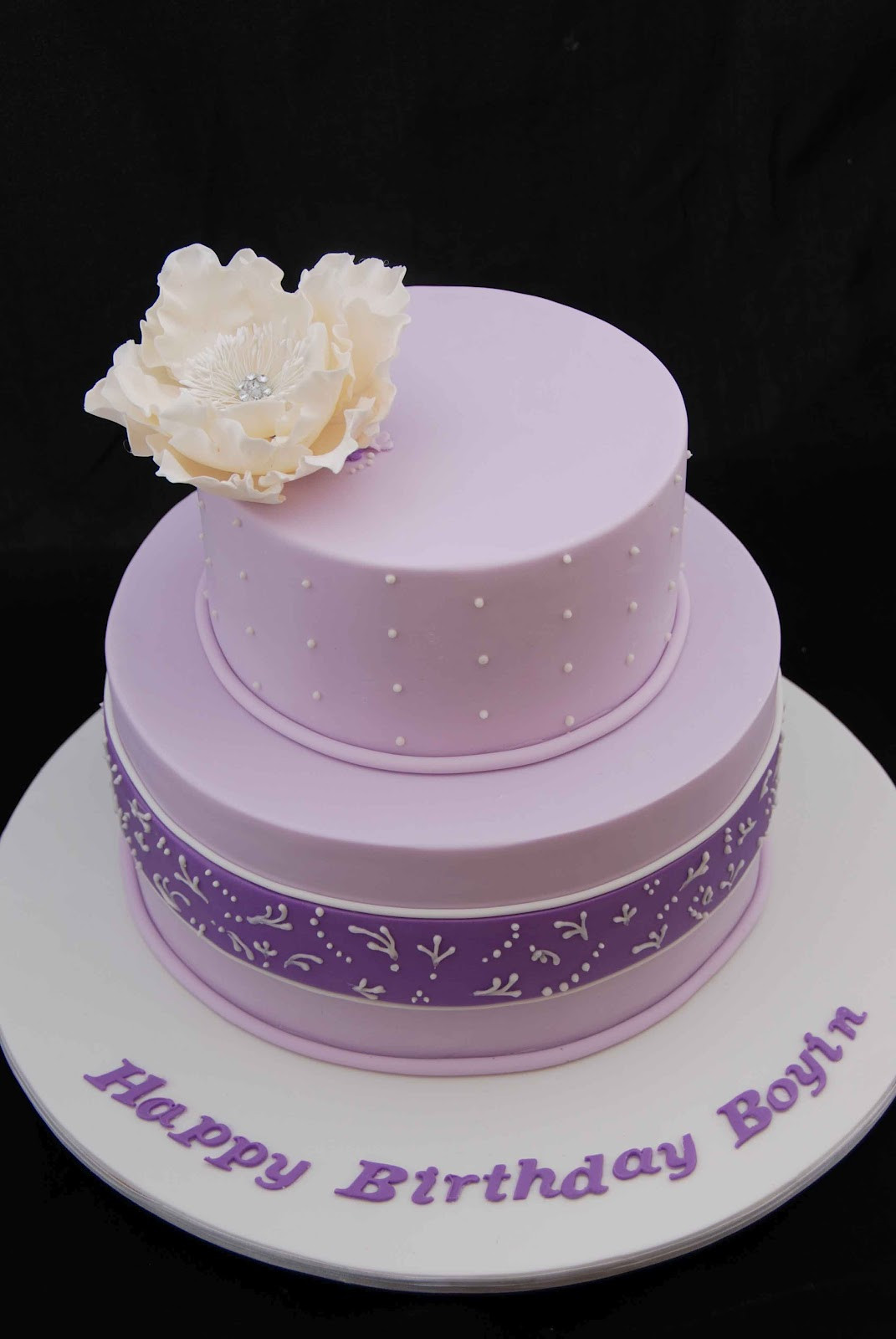 Purple Birthday Cakes
 Little Robin Purple Birthday Cake
