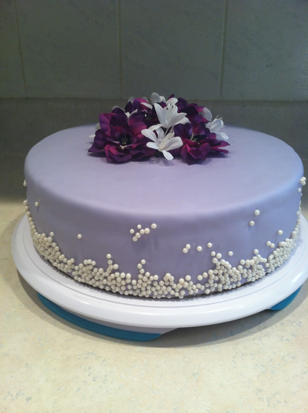 Purple Birthday Cakes
 Marshmallow Masterpieces Purple Birthday Cake