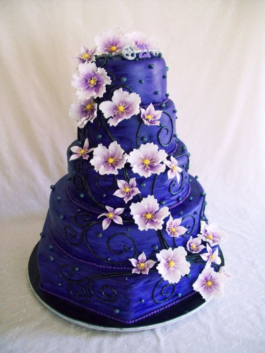 Purple Birthday Cakes
 Big Purple Birthday Cake CakeCentral