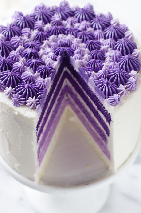 Purple Birthday Cakes
 Purple Ombre Layer Cake