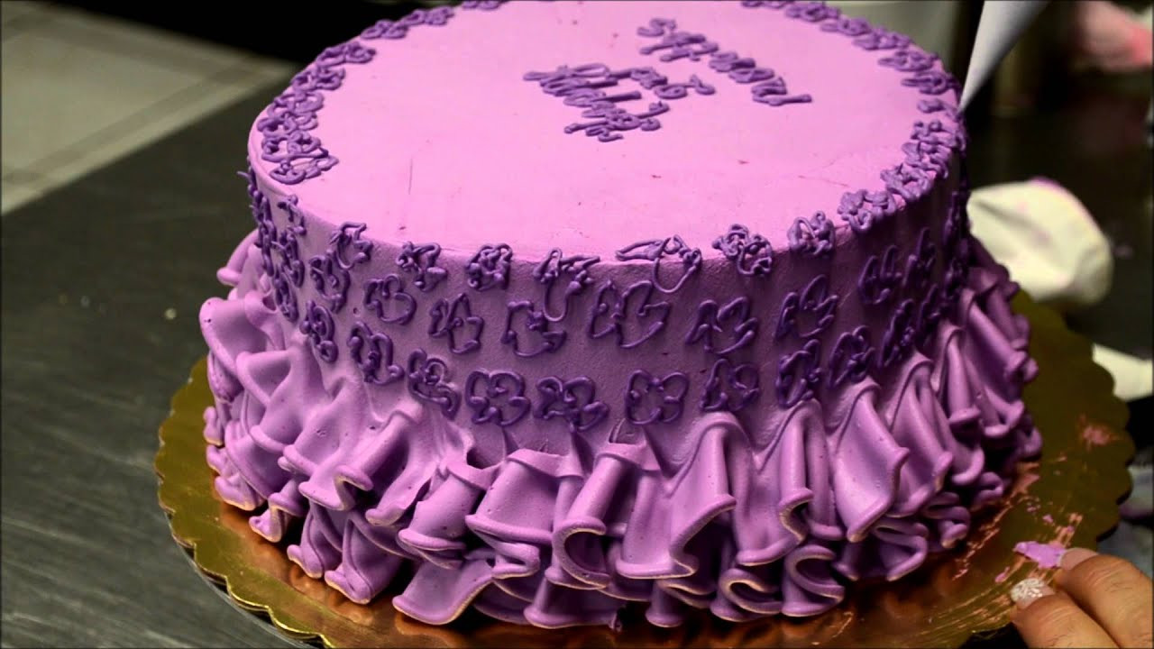 Purple Birthday Cakes
 Purple Dress Theme Birthday Cake