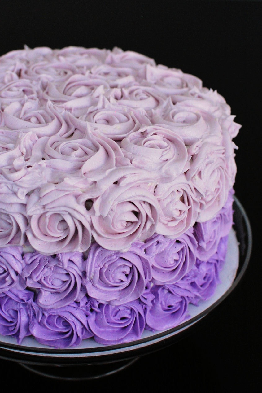Purple Birthday Cakes
 Purple Ombre Cake