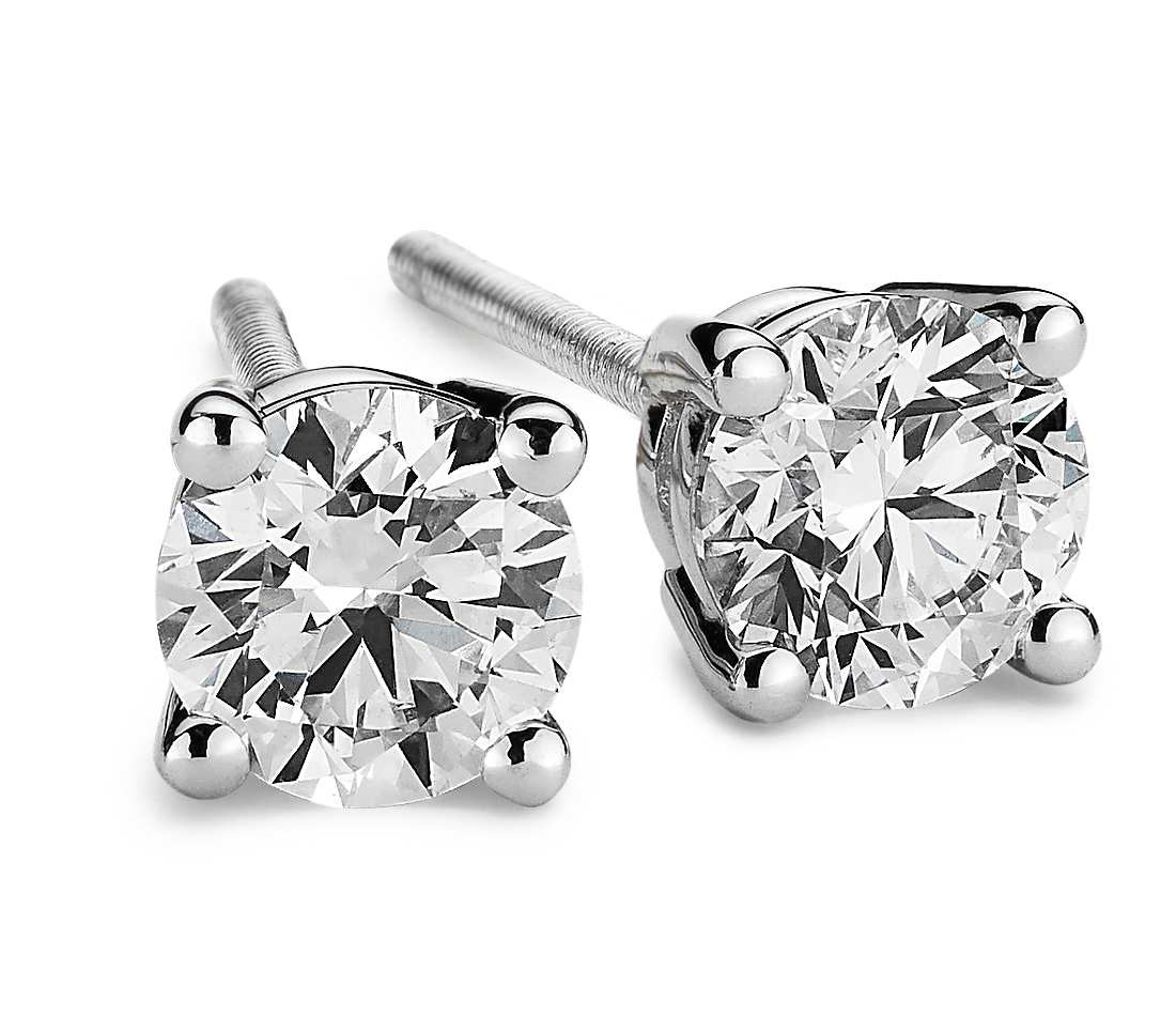 Quarter Carat Diamond Earrings
 Diamond Earrings in Platinum 1 2 ct tw