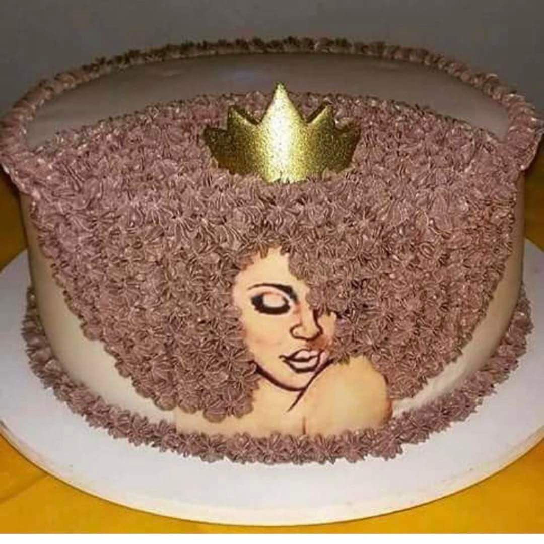Queen Birthday Cakes
 Black Queen Afro Cake