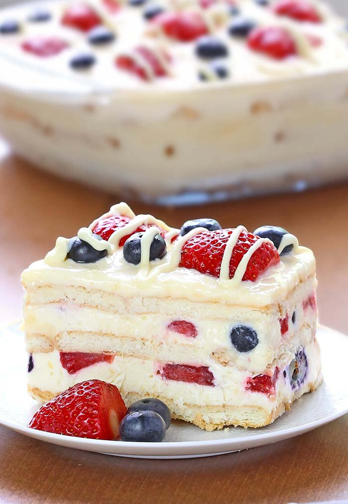 Quick And Easy Summer Desserts
 No Bake Summer Berry Icebox Cake Cakescottage