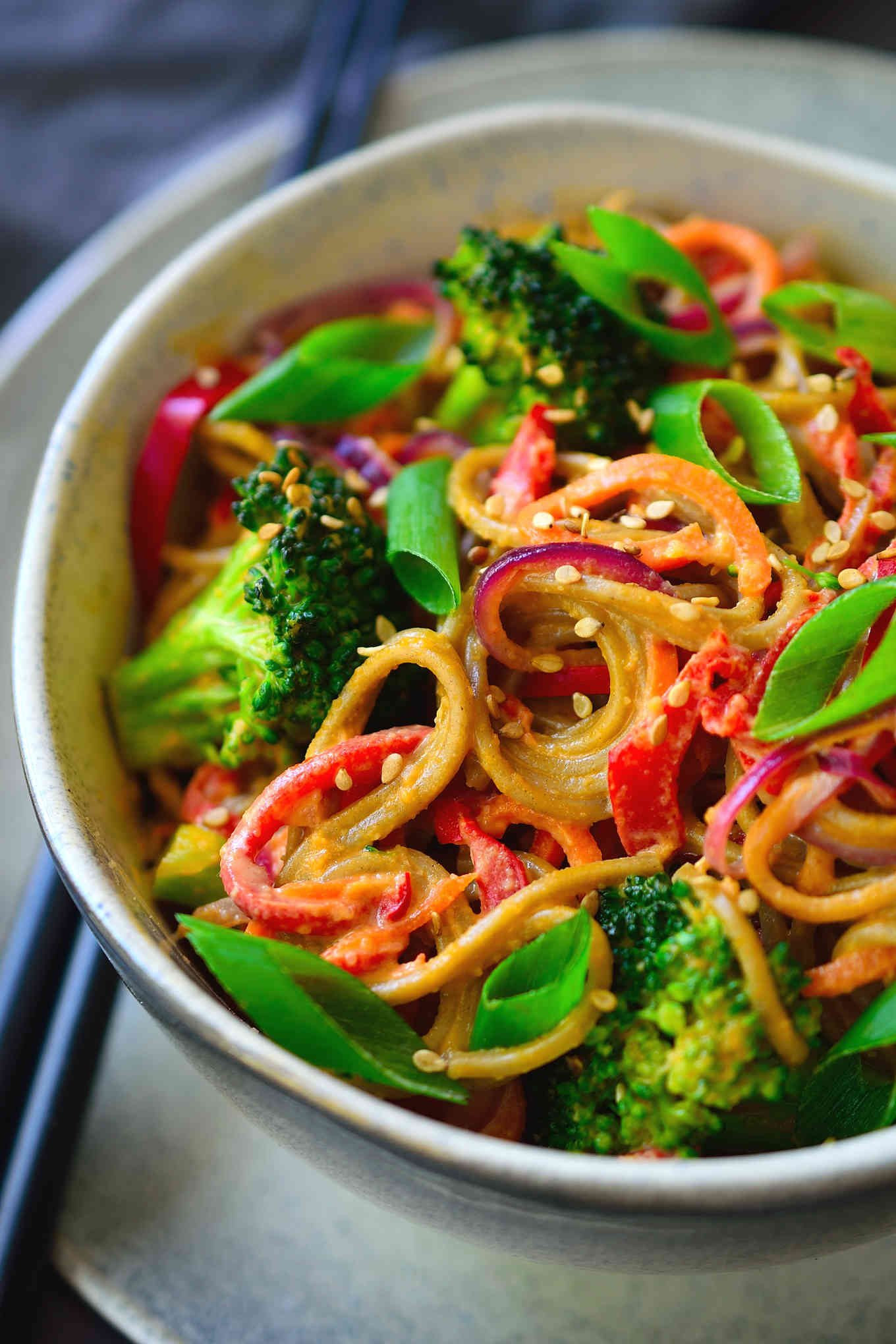 Quick And Easy Vegan Recipes
 Almond Butter Noodles