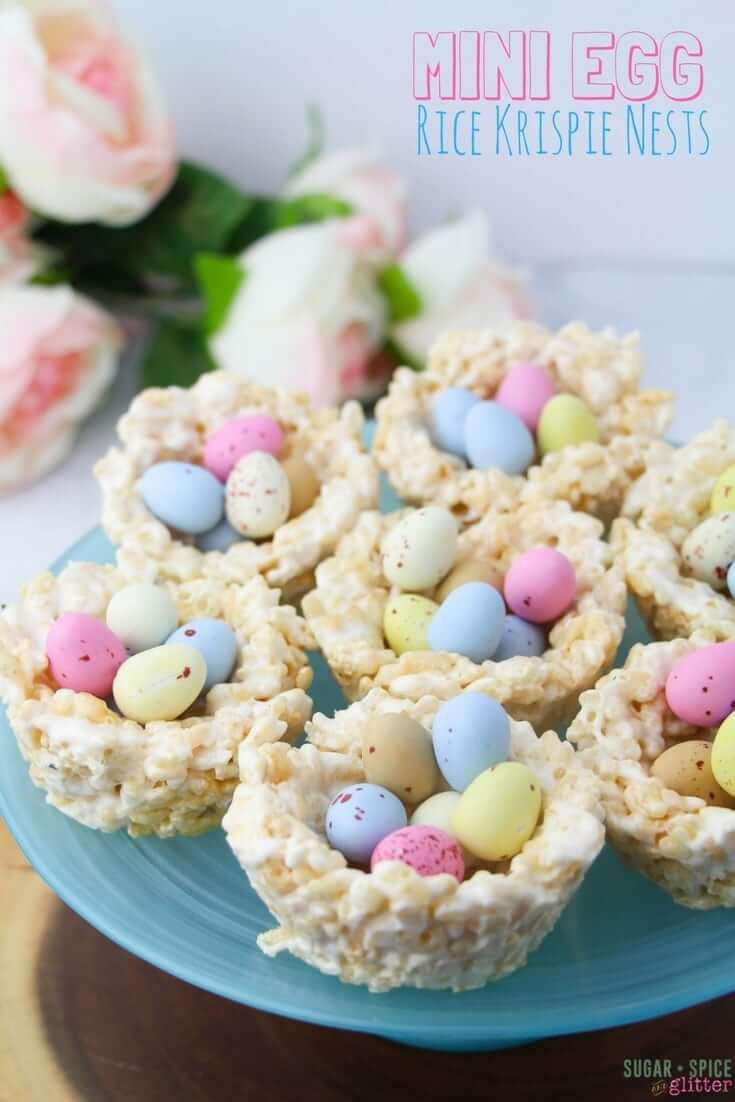 Quick Easter Desserts
 No Bake Mini Egg Easter Nests ⋆ Sugar Spice and Glitter