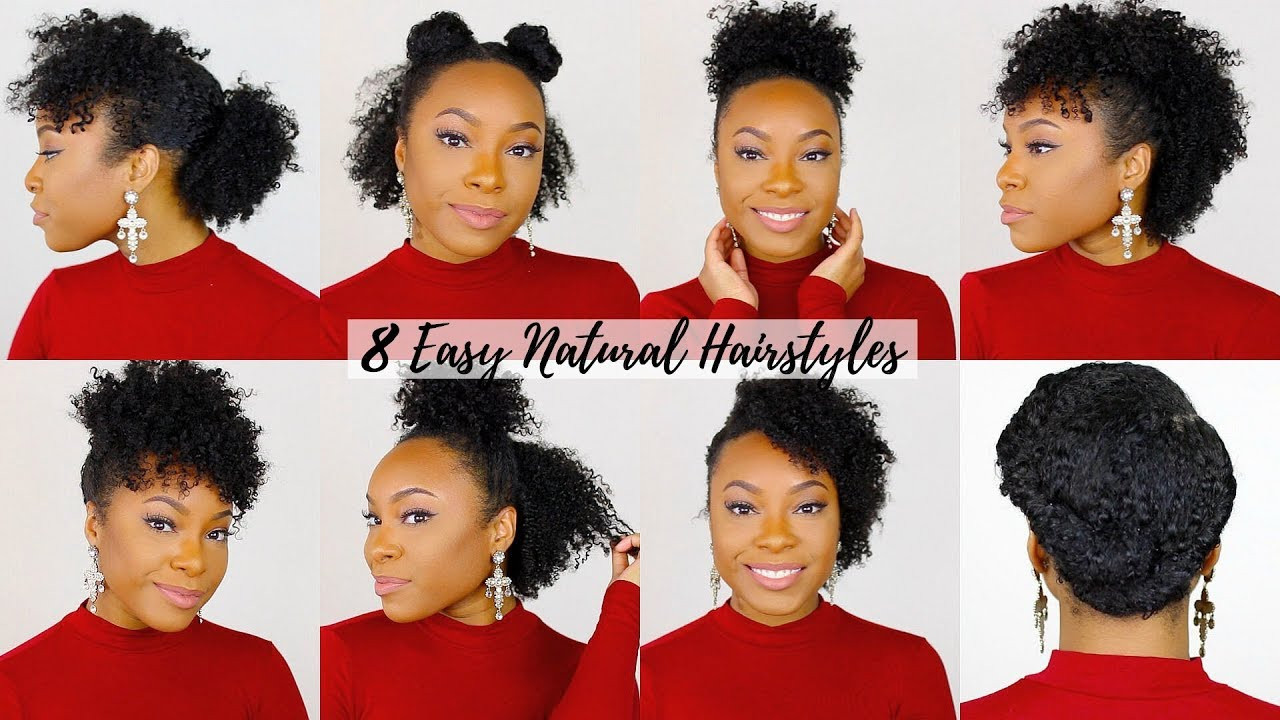 Quick Easy Hairstyles For Short Hair
 8 QUICK & EASY Hairstyles for Short Medium Natural Hair