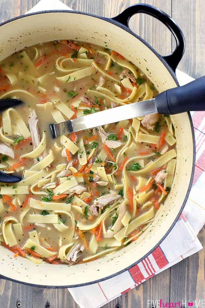 Quick Homemade Chicken Noodle Soup
 Quick & Easy Homemade Chicken Noodle Soup • FIVEheartHOME