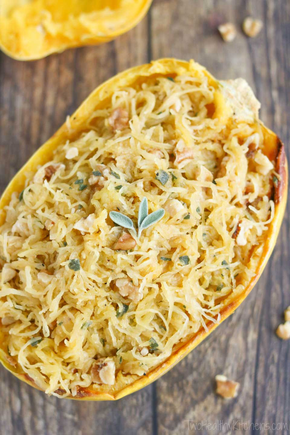 Quick Spaghetti Squash
 Microwave Spaghetti Squash with Sage Browned Butter and