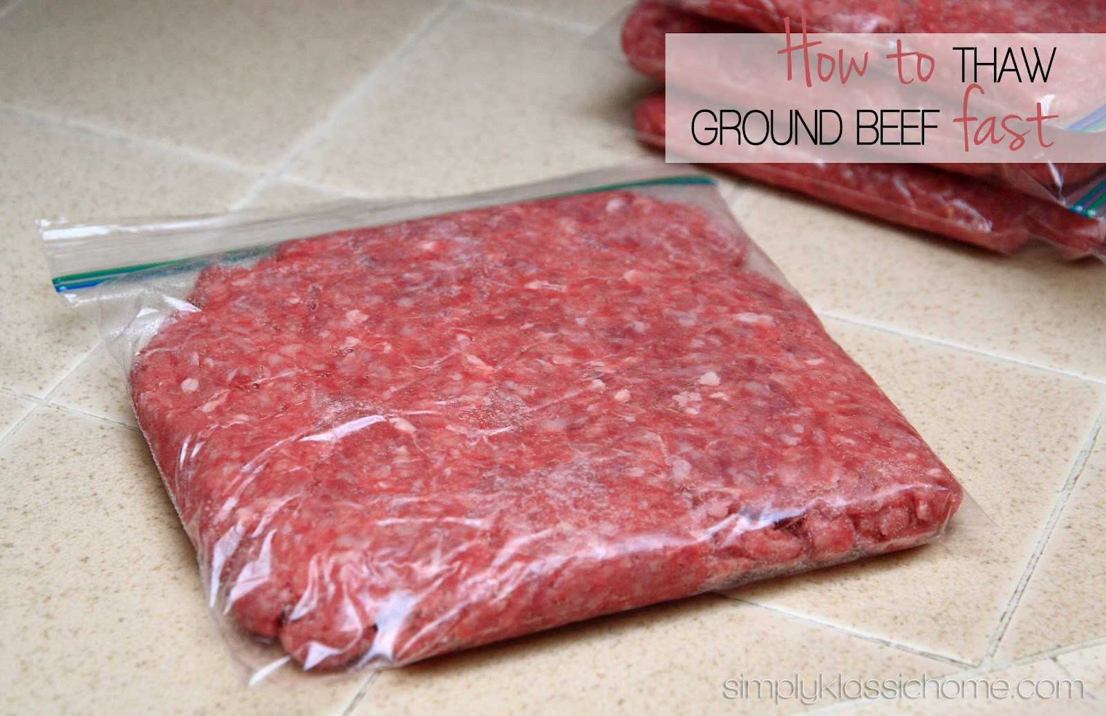 Quickly Thawing Ground Beef
 How to Quickly Thaw Ground Beef Yellow Bliss Road