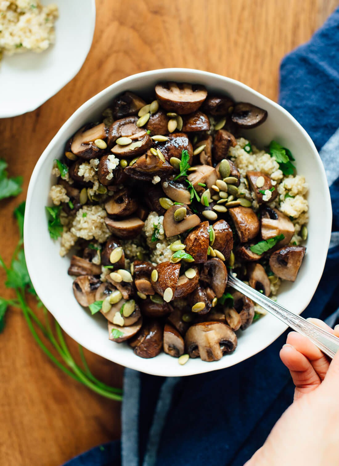 Quinoa And Mushroom Recipe
 Roasted Mushrooms with Herbed Quinoa Cookie and Kate