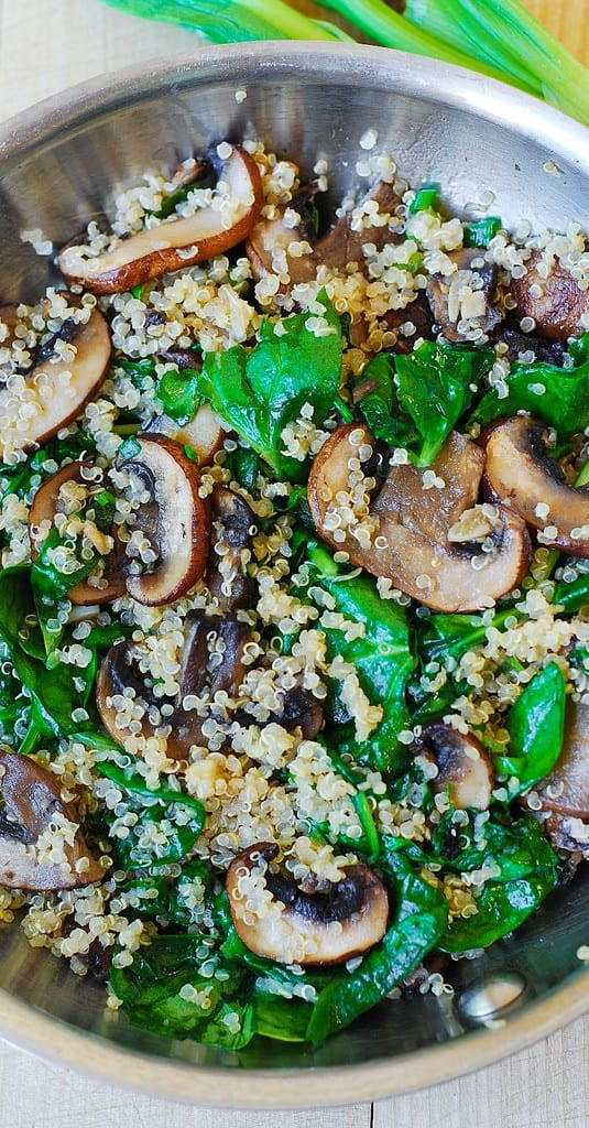 Quinoa And Mushroom Recipe
 Spinach and mushroom quinoa Julia s Album
