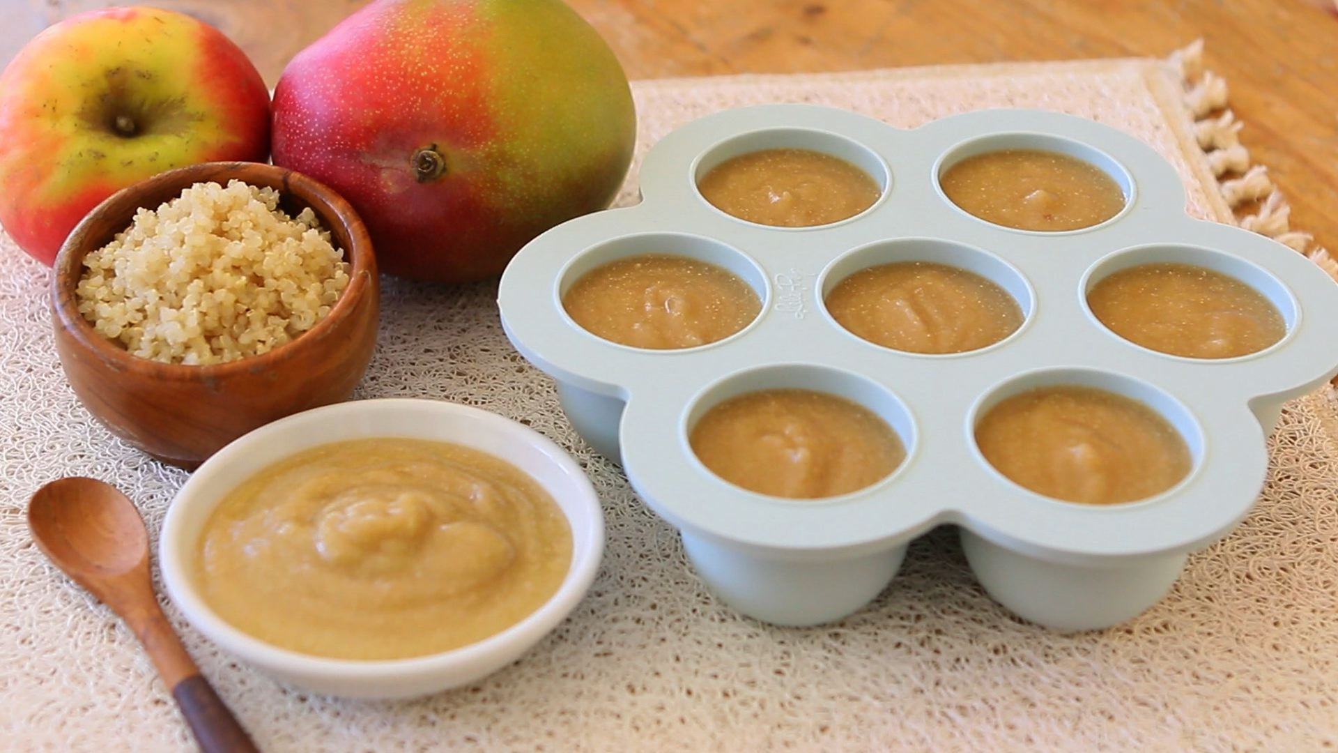Quinoa Baby Food Recipes
 Mango Quinoa Apple baby puree 6 months