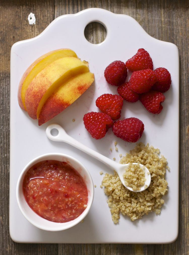 Quinoa Baby Food Recipes
 Chunky Peach Raspberry Quinoa Baby Food Puree