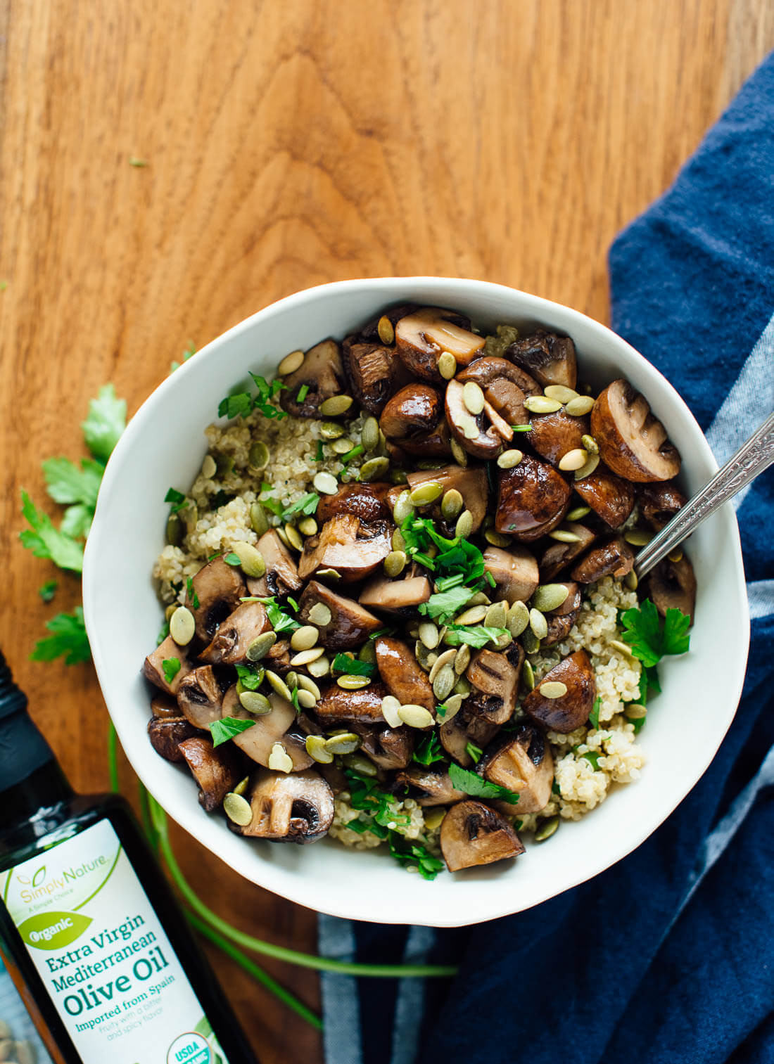 Quinoa Mushroom Recipe
 Roasted Mushrooms with Herbed Quinoa Cookie and Kate
