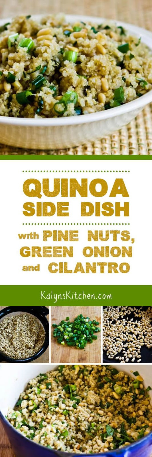 Quinoa Recipes Side Dish
 Quinoa Side Dish with Pine Nuts Green ions and