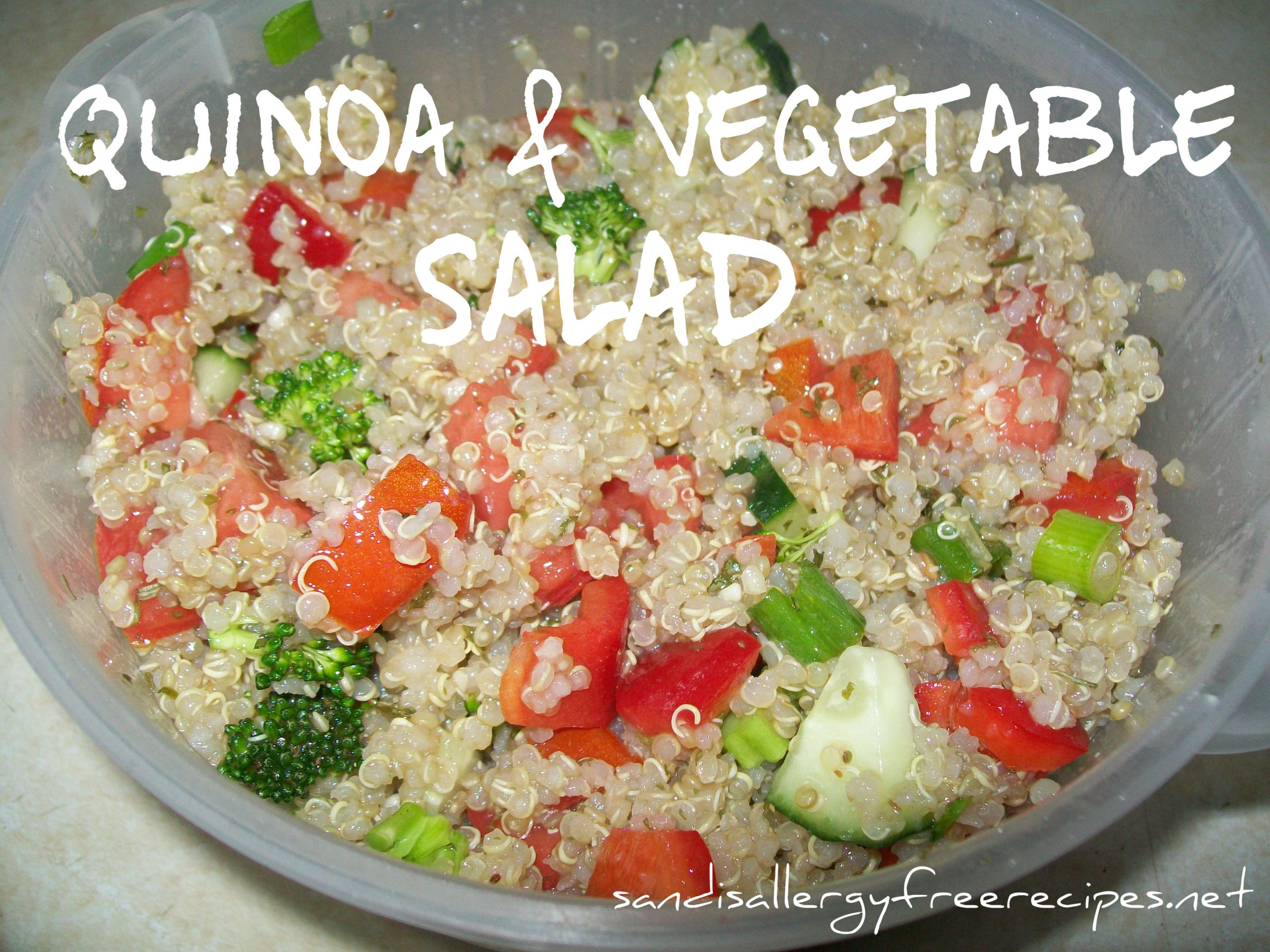 Quinoa Vegetable Salad
 Quinoa and Ve able Salad Vegan Gluten Free