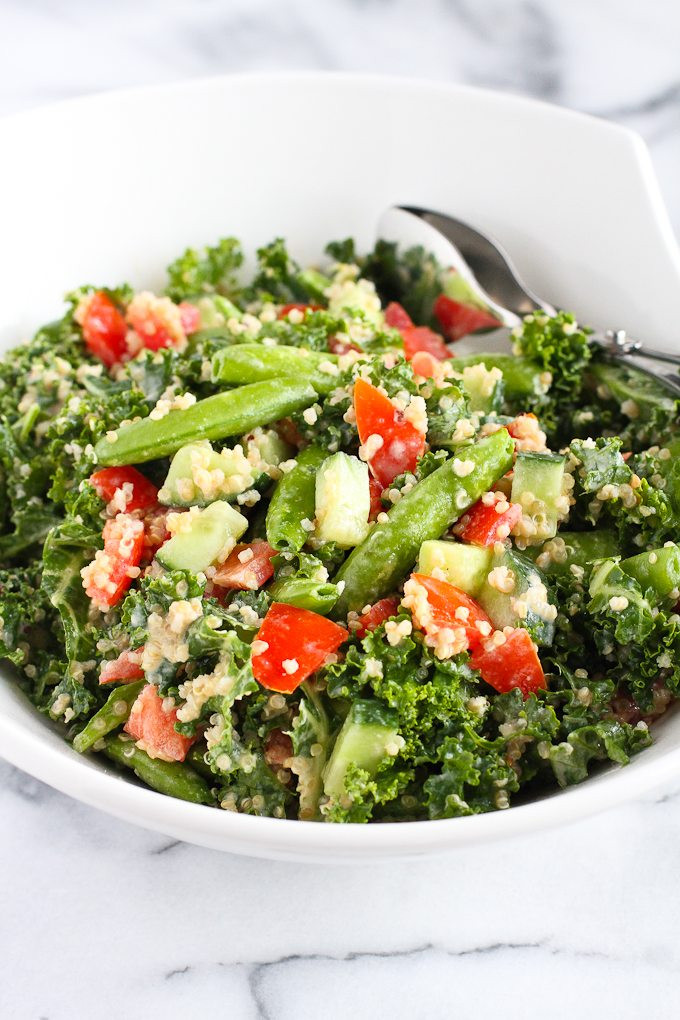Quinoa Vegetable Salad
 Quinoa Ve able Salad with Tahini Dressing Cookin Canuck