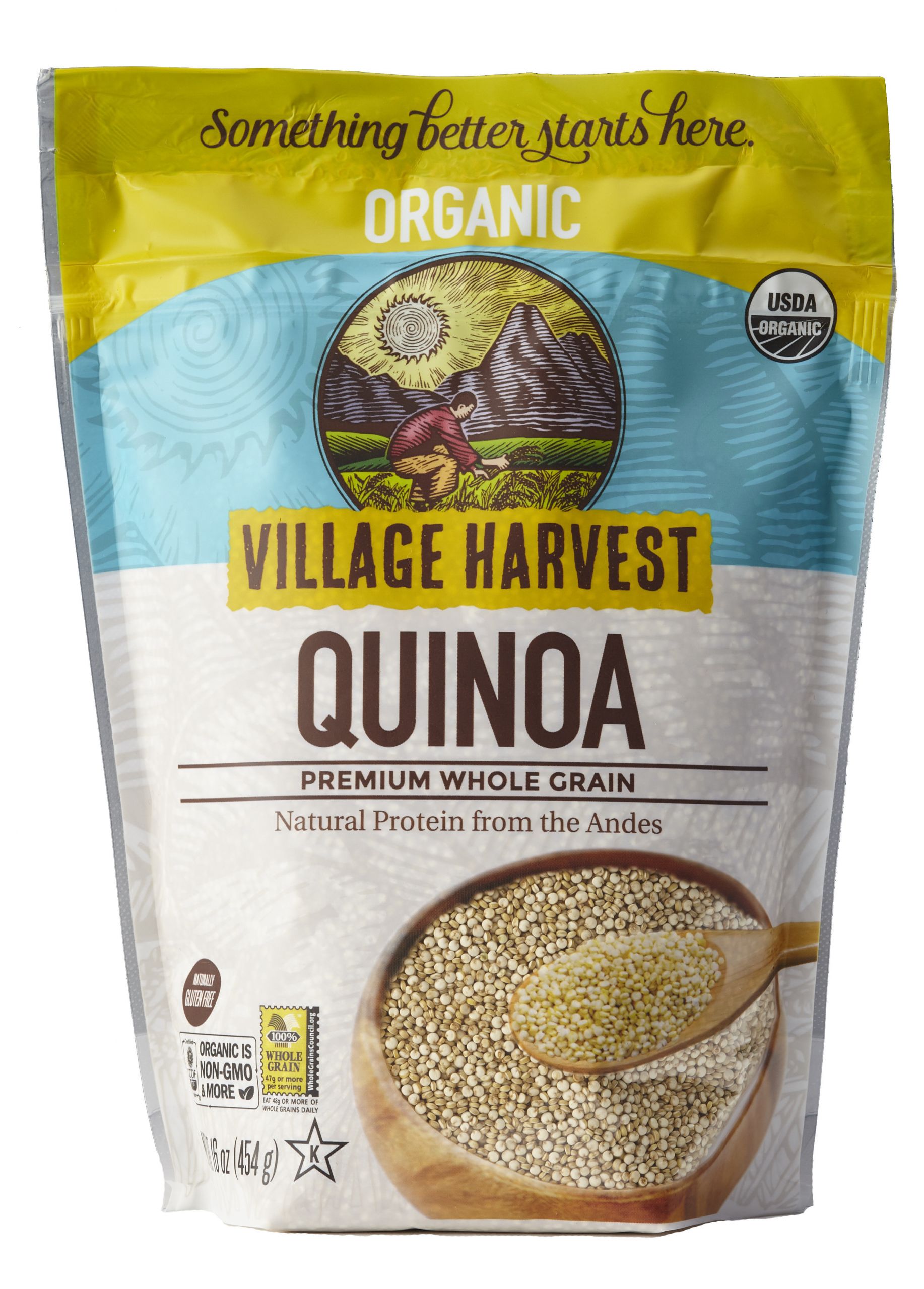 Quinoa Whole Grain
 Village Harvest Premium Whole Grain Quinoa 16 oz