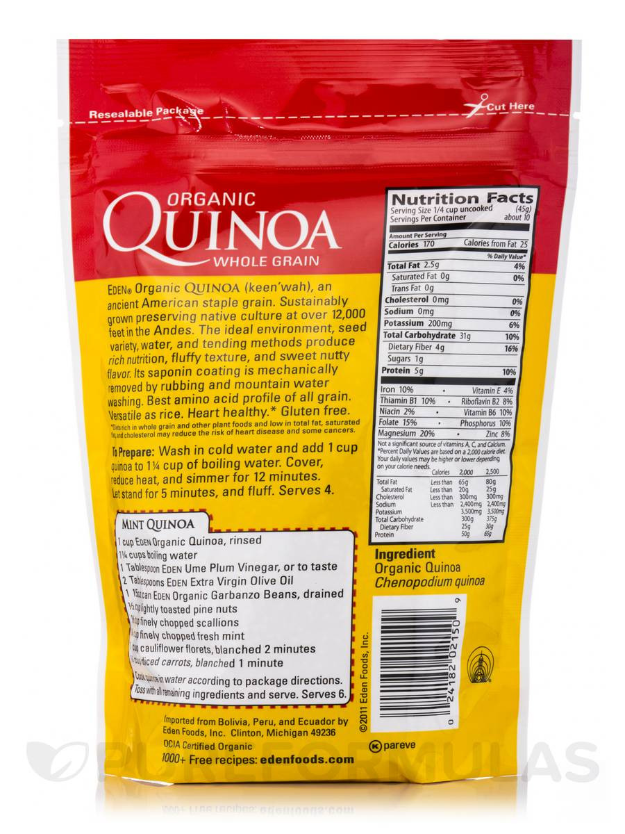 Quinoa Whole Grain
 Quinoa Whole Grain 16 oz 454 Grams