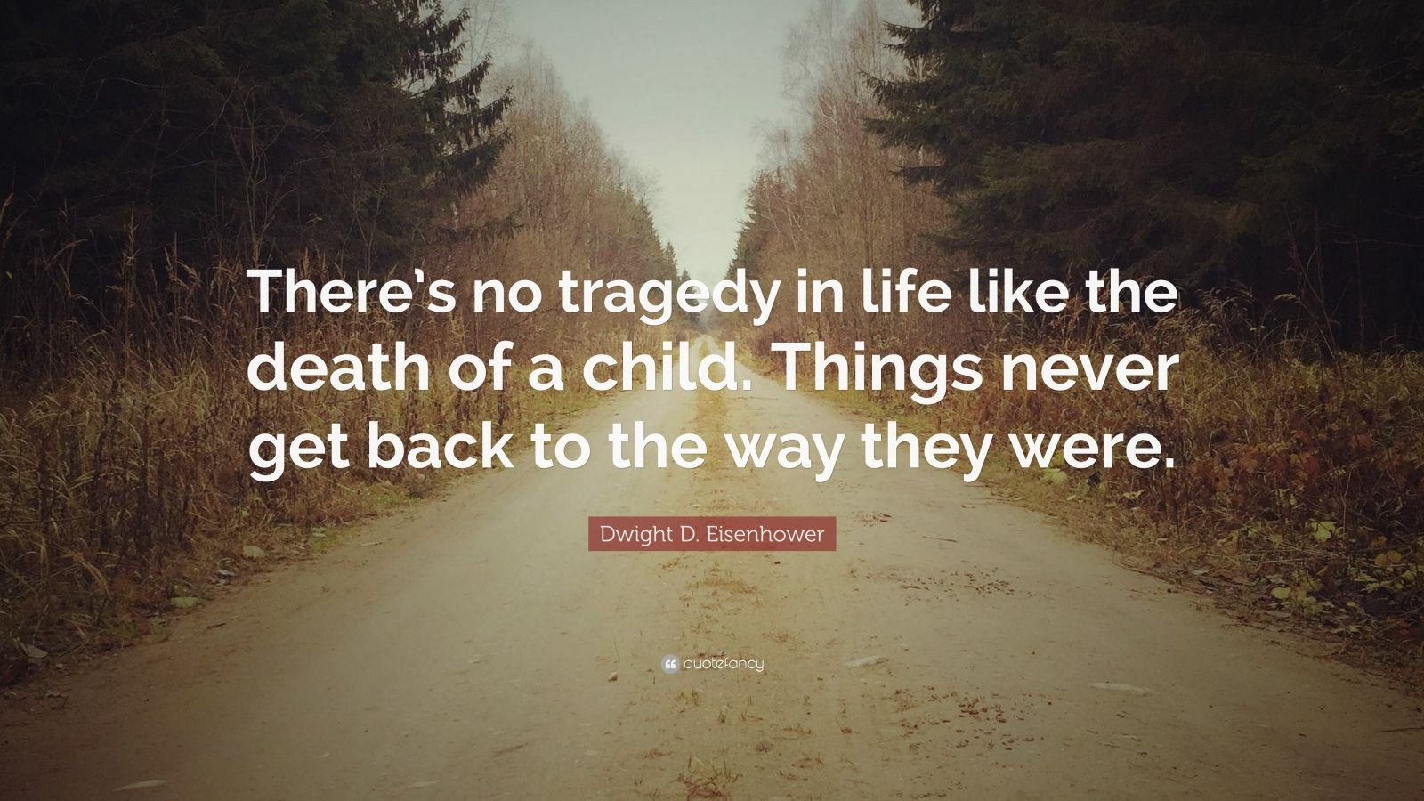 Quote About Death Of A Child
 Dwight D Eisenhower Quote “There’s no tragedy in life