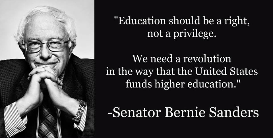 Quote About Higher Education
 An Open Letter to Bernie Sanders Supporters from