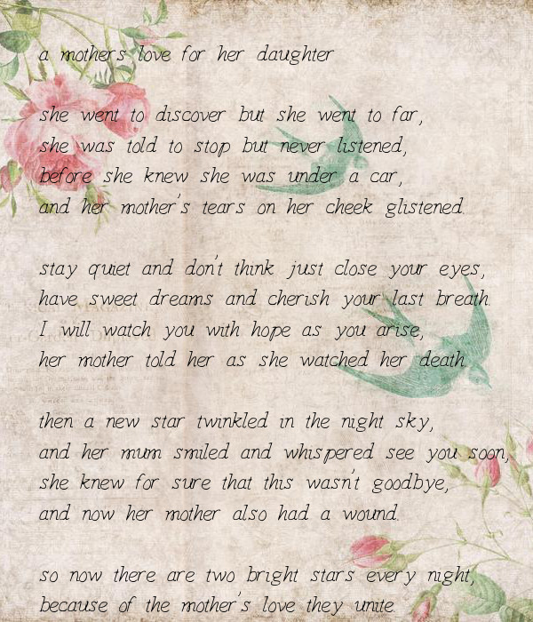 Quotes About A Mother'S Love For Her Daughter
 a mothers love for her daughter she went to discover but