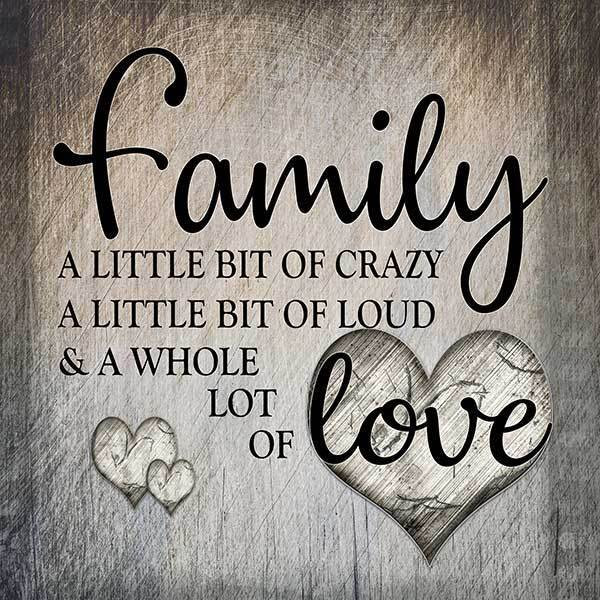 Quotes About Crazy Family
 "Family Love" Premium Square Canvas GearDen