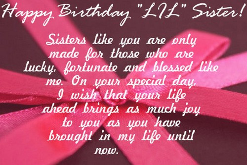 Quotes About Sisters Birthdays
 The 105 Happy Birthday Little Sister Quotes and Wishes