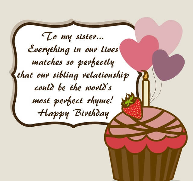 Quotes About Sisters Birthdays
 Happy Birthday Sister Wishes Messages Cake