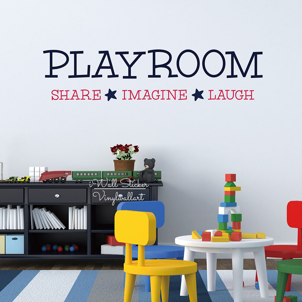 Quotes For Kids Rooms
 Playroom Imagine Laugh Quotes Wall Sticker Kids
