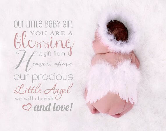 Quotes For My Baby Girl
 New Baby Blessing Quotes QuotesGram