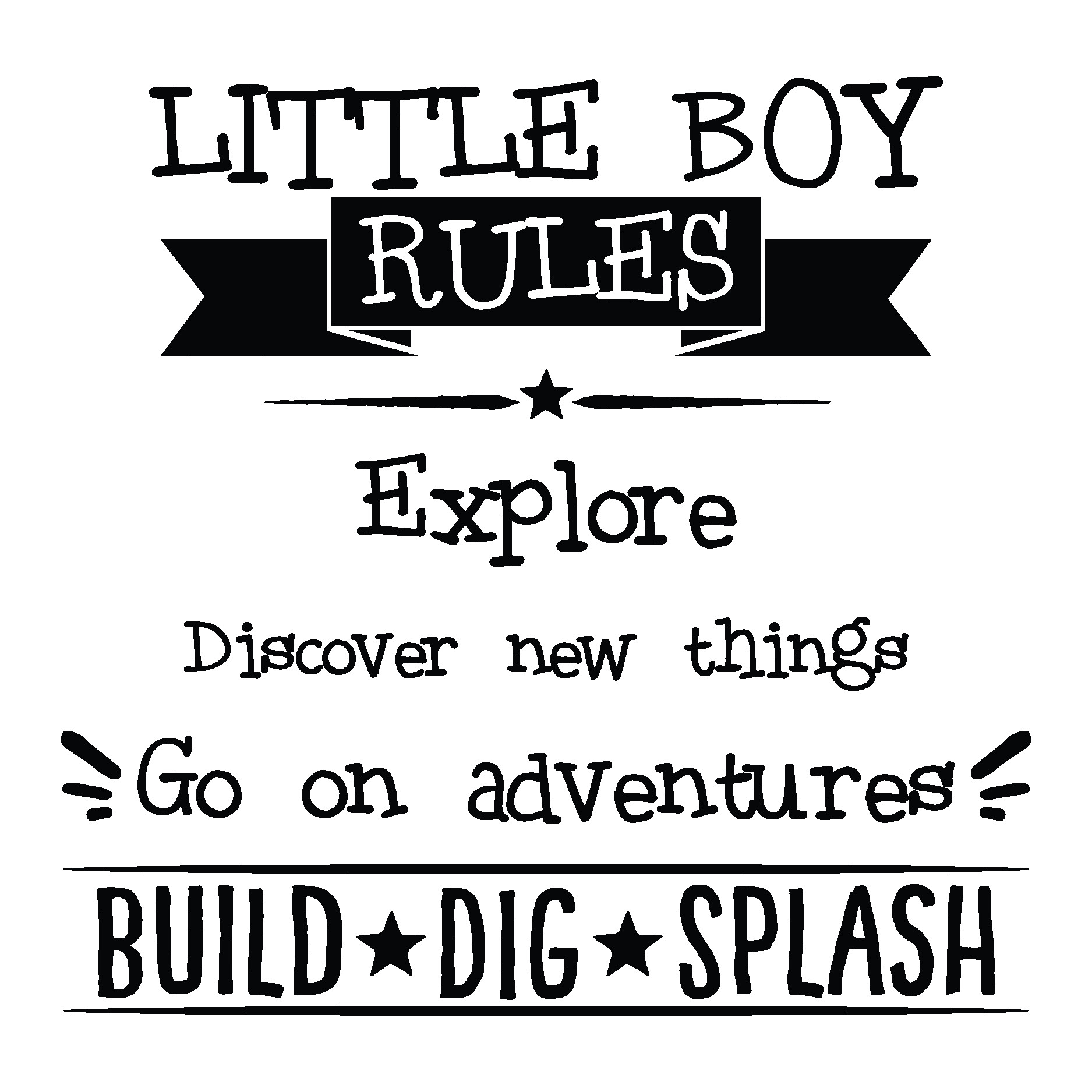 Quotes On Baby Boys
 Little Boy Rules Wall Quotes™ Decal