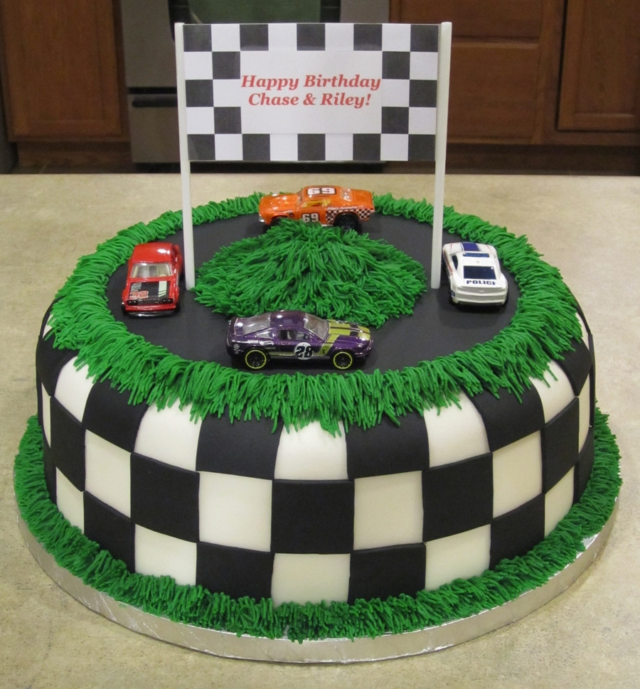 Race Car Birthday Cake
 Race Car Track Birthday Cake CakeCentral