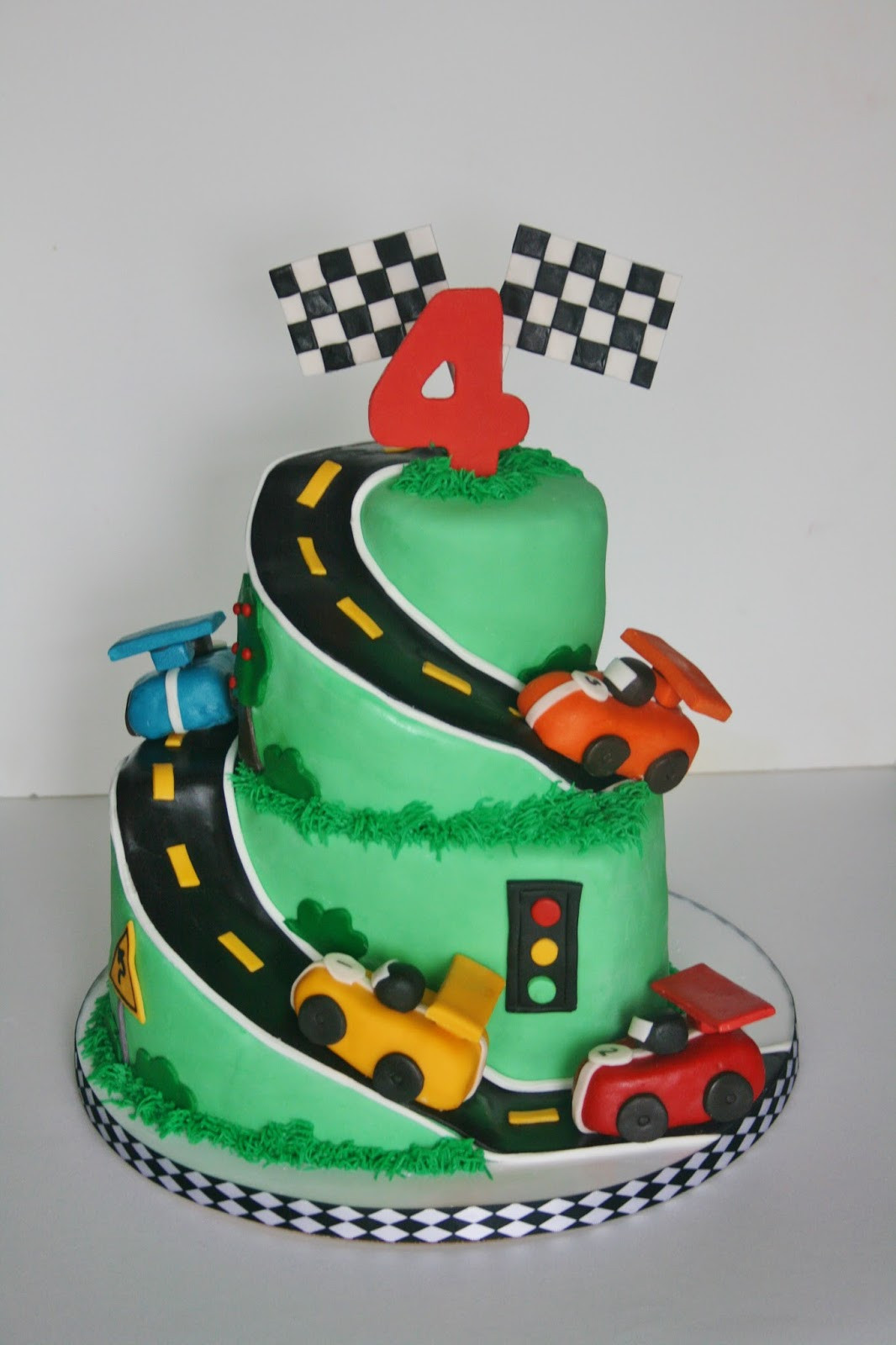 Race Car Birthday Cake
 And Everything Sweet Race Car Cake