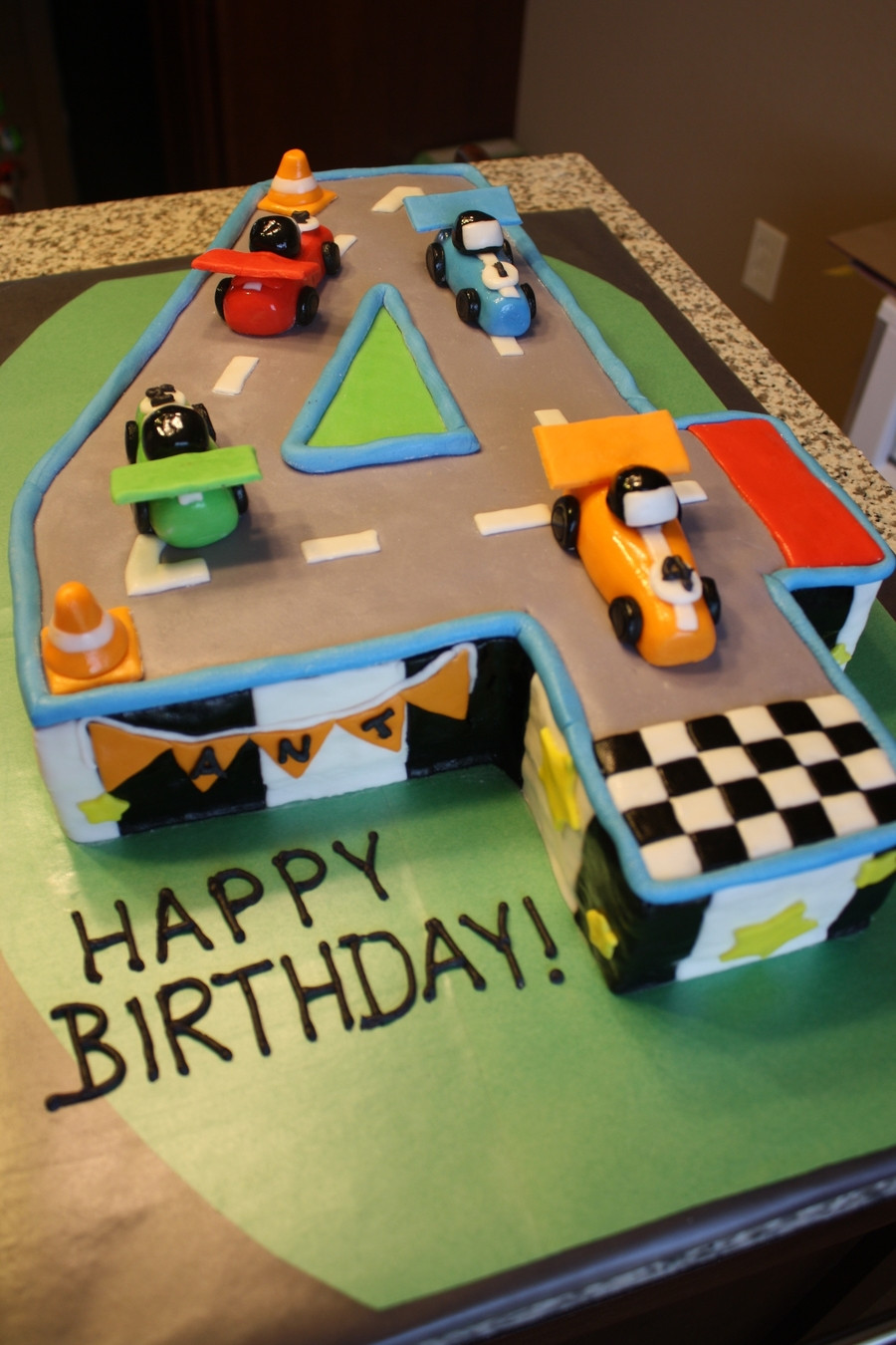 Race Car Birthday Cake
 Race Car 4Th Birthday Cake CakeCentral