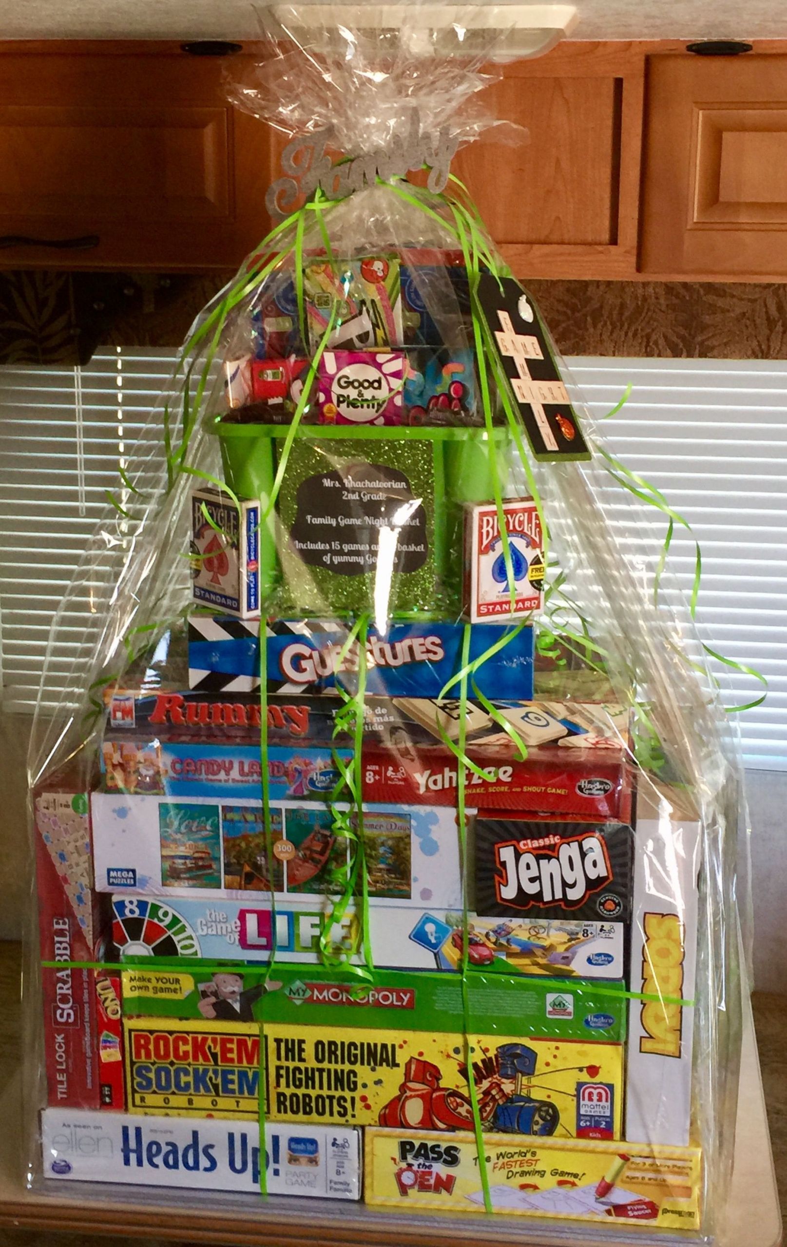 Raffle Gift Basket Ideas
 Family game night raffle basket