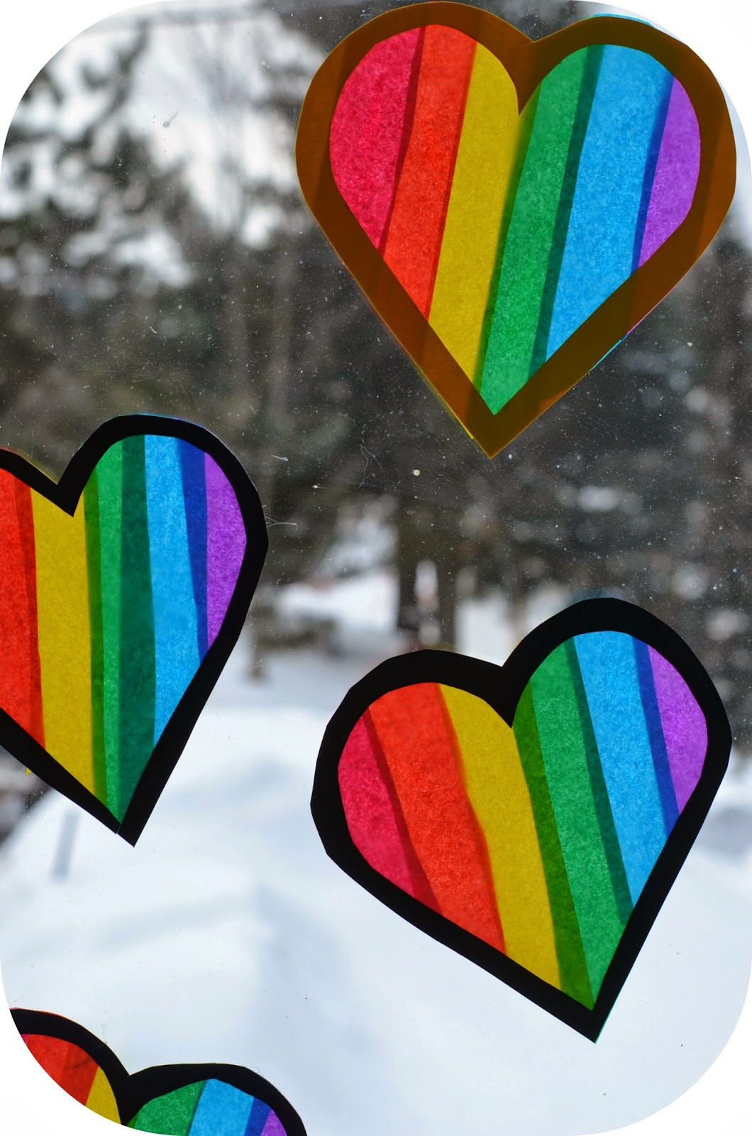 Rainbow Artwork For Preschoolers
 Twig and Toadstool Rainbow Heart Transparencies