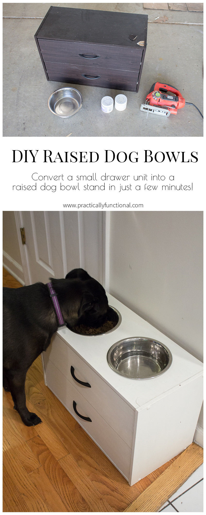 Raised Dog Bowls DIY
 DIY Raised Dog Bowl Stand