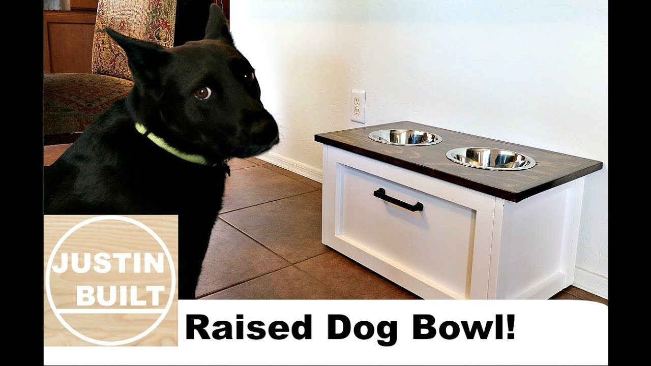 Raised Dog Bowls DIY
 DIY Raised Dog Bowl with Storage