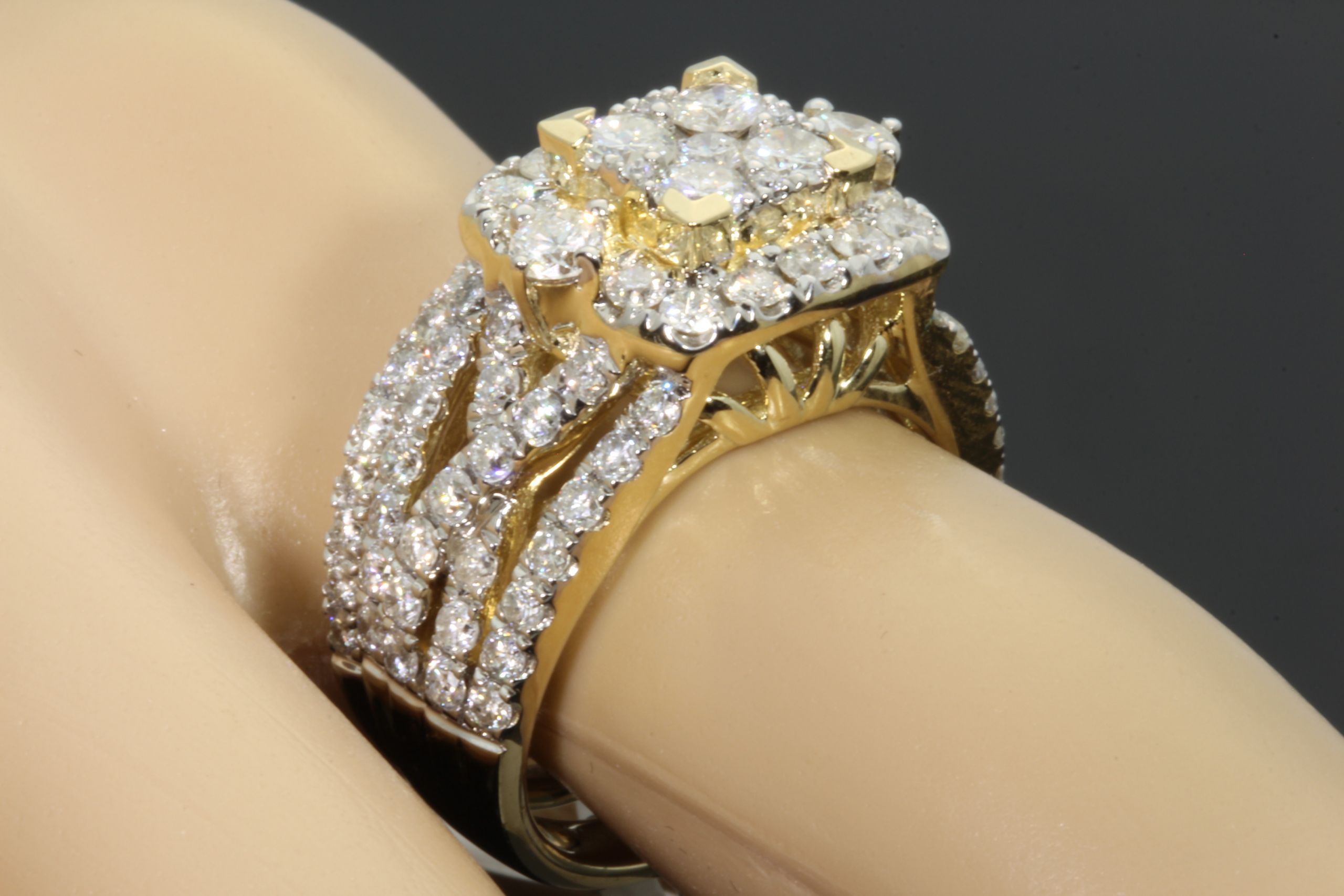 Real Diamond Wedding Ring Sets
 10K YELLOW GOLD 3 28 CT WOMEN REAL DIAMOND ENGAGEMENT RING