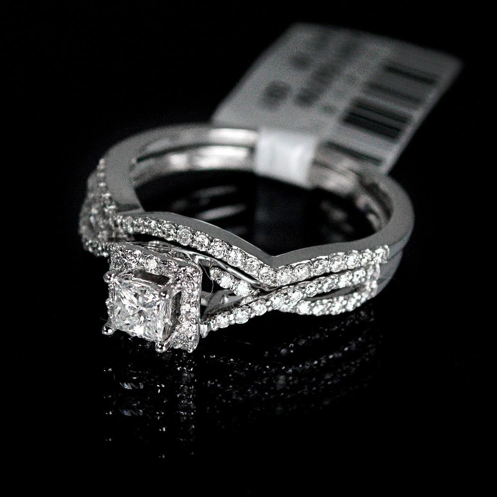 Real Diamond Wedding Ring Sets
 New La s White 14K Gold Genuine Real Diamond Ring