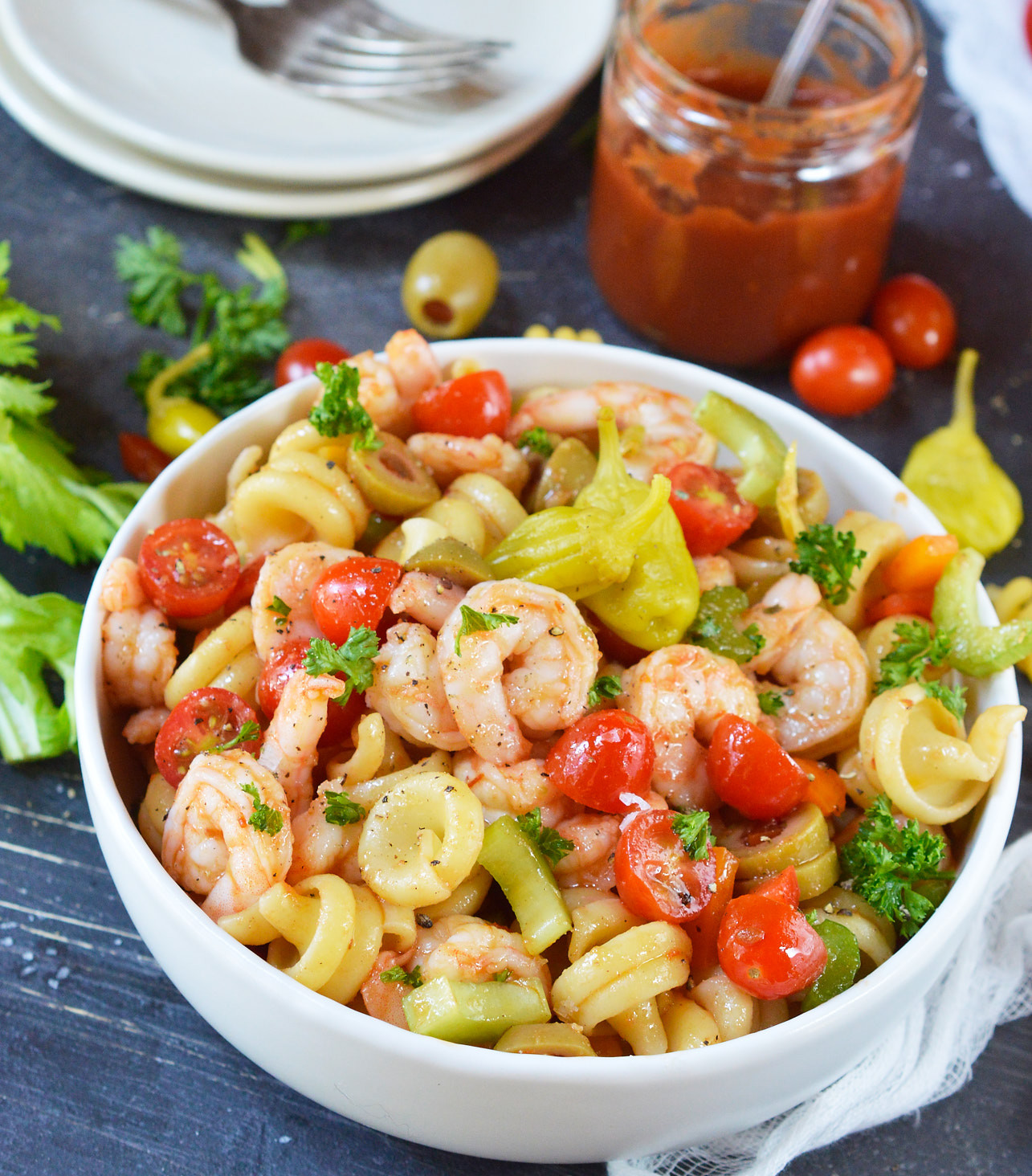 Recipe For Seafood Pasta Salad
 Bloody Mary Shrimp Pasta Salad WonkyWonderful