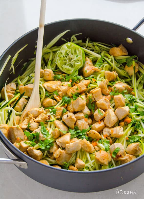 Recipe For Zucchini Noodles
 Zucchini Noodles with Chicken Cilantro and Lime iFOODreal