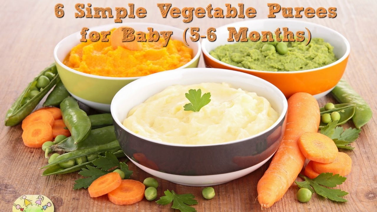 Recipes For Baby Foods
 6 ve able puree for 5 6 months baby